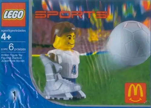 レゴ 7923-1 McDonald's Sports Set Number 1 - White Soccer Player #4 サッカー