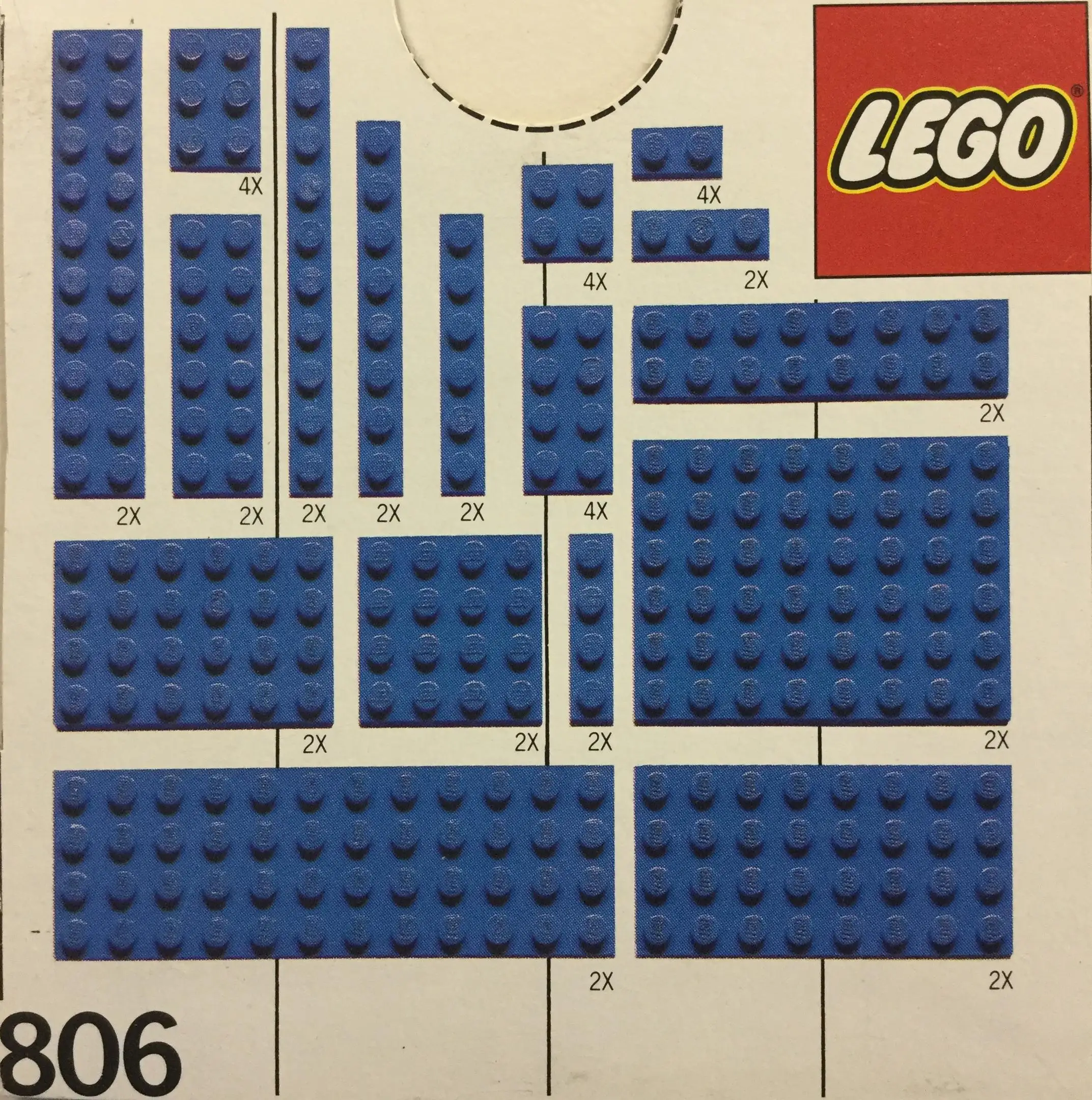 レゴ 806-1 Extra Plates Blue 補足品