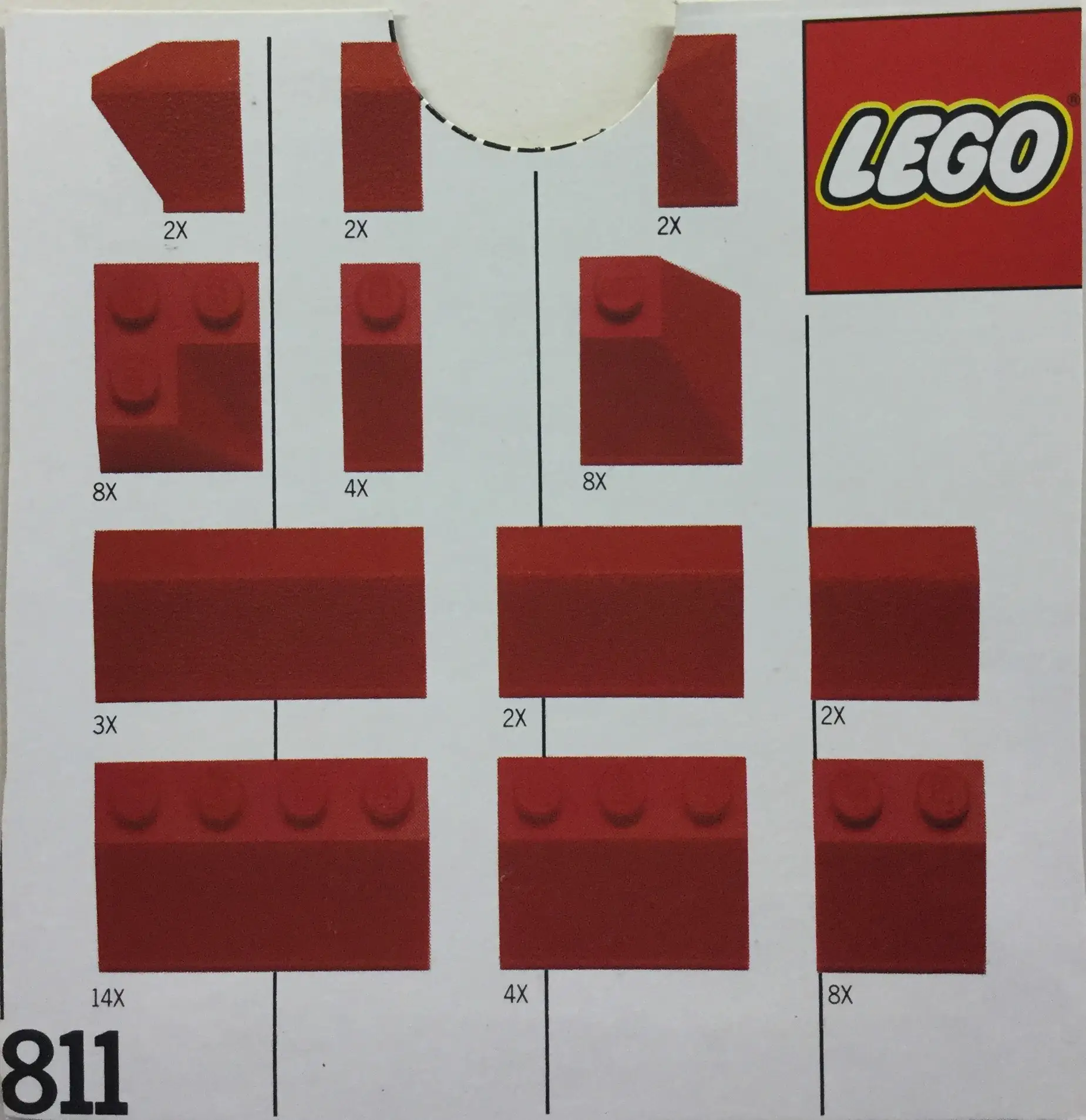 レゴ 811-1 Red Roof Bricks, Steep Pitch 補足品