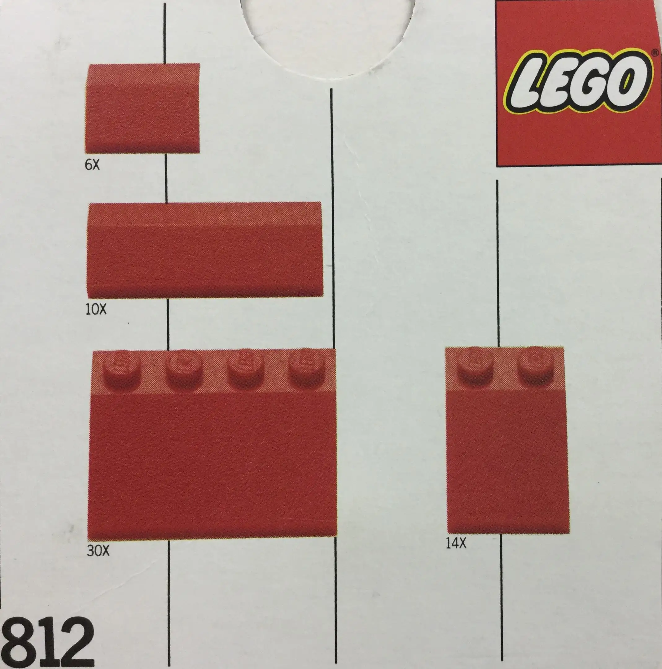レゴ 812-2 Red Roof Bricks, Shallow Pitch 補足品