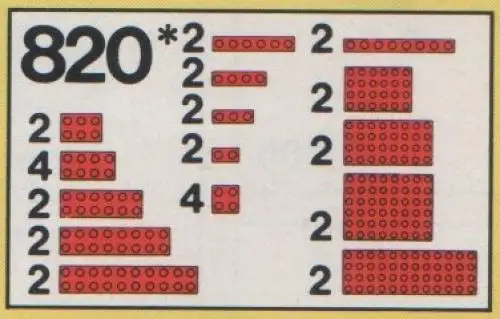 レゴ 820-1 Red Plates Parts Pack 補足品