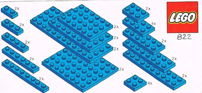 レゴ 822-1 Blue Plates Parts Pack 補足品