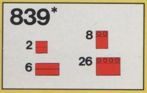 レゴ 839-1 Red Roof Bricks Parts Pack, 33 Degree 補足品