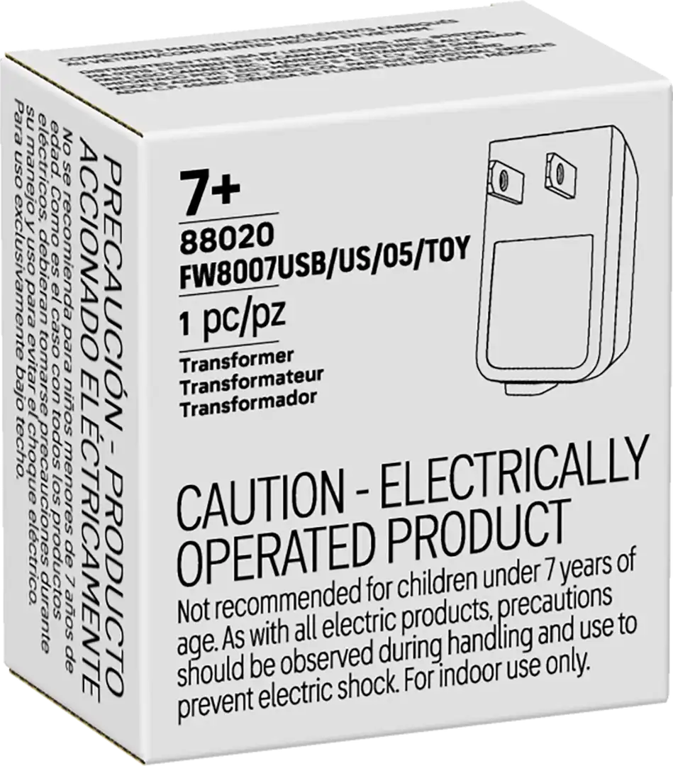 レゴ 88020-3 USB Power Adapter Type A (With Holes) (Black) Powered Up