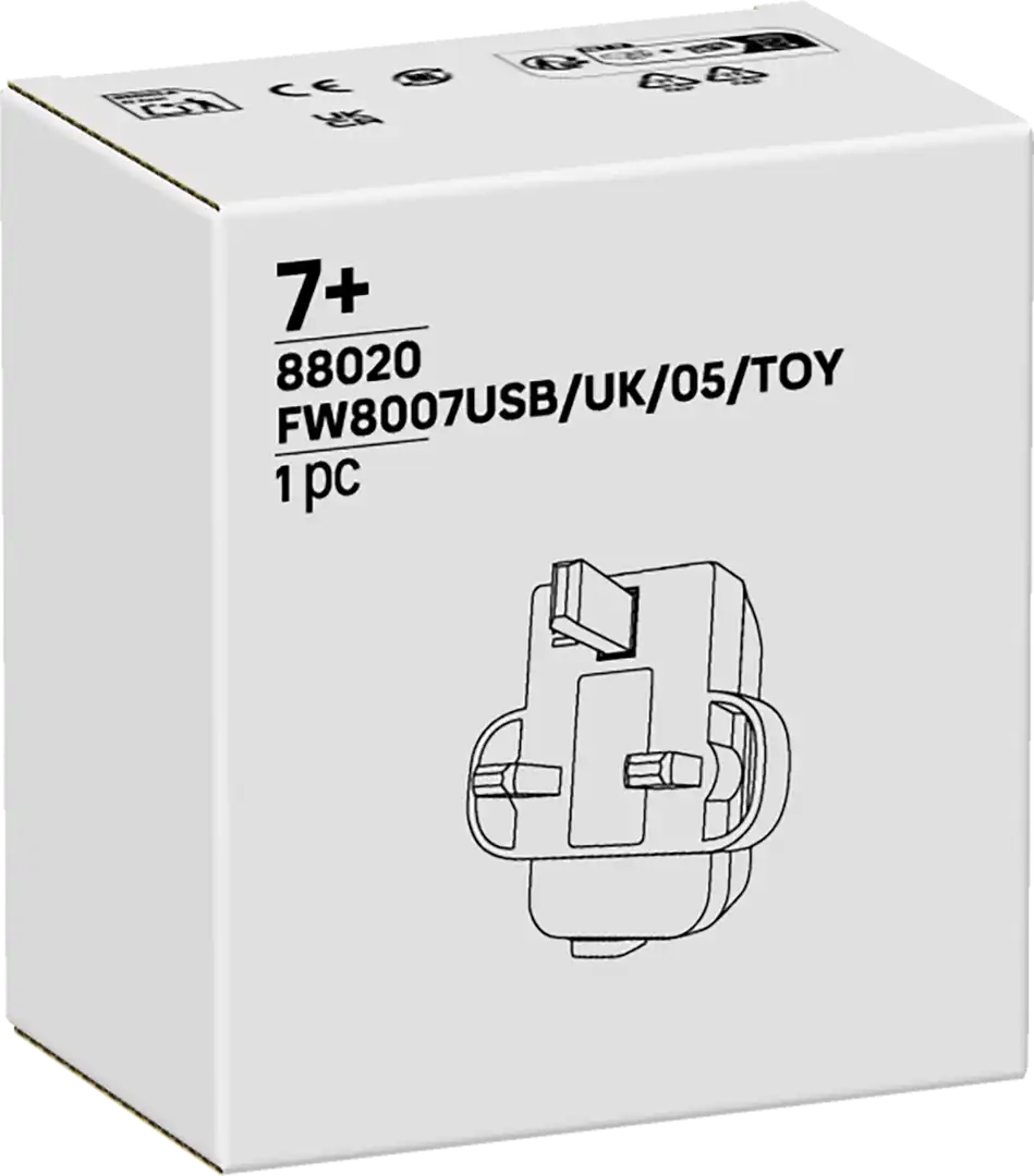 レゴ 88020-5 USB Power Adapter Type G (Black) Powered Up