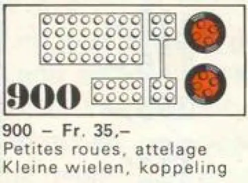レゴ 900-2 5 Small Wheels with Accessories 補足品