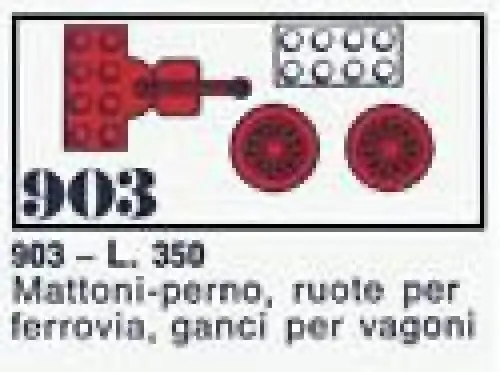 レゴ 903-1 Train Wheels and Couplers 補足品