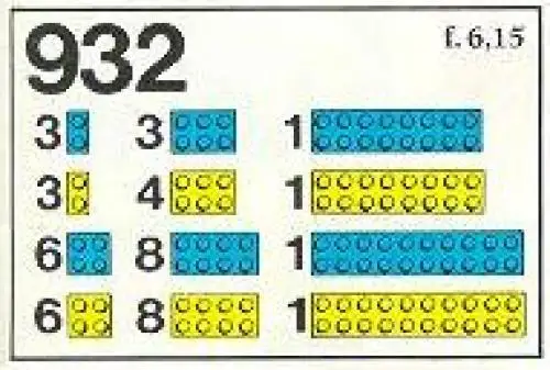 レゴ 932-1 Blue and Yellow Bricks 補足品