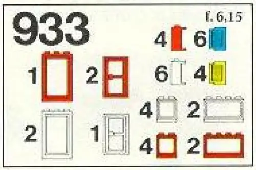 レゴ 933-1 Doors and Windows 補足品