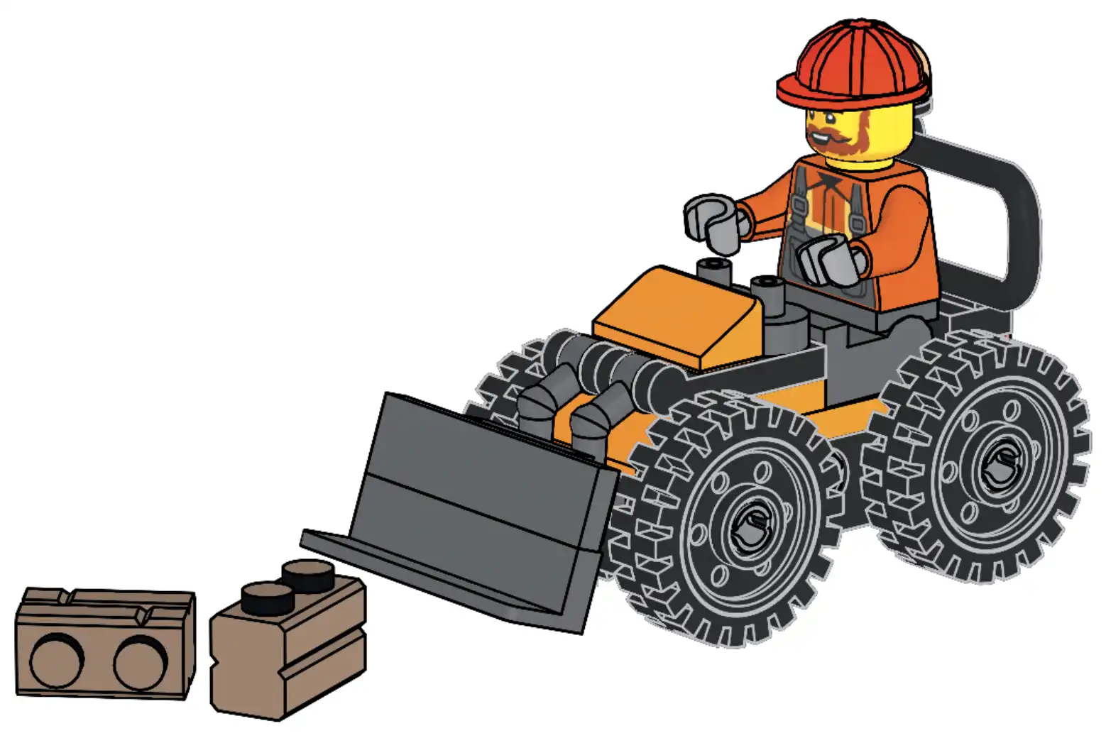 レゴ 951441-1 Construction Worker with Wheel Loader 工事現場