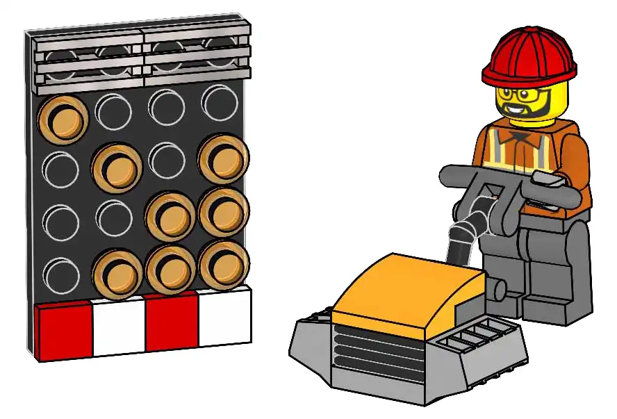 レゴ 952510-1 Construction Worker with Vibratory Plate 工事現場