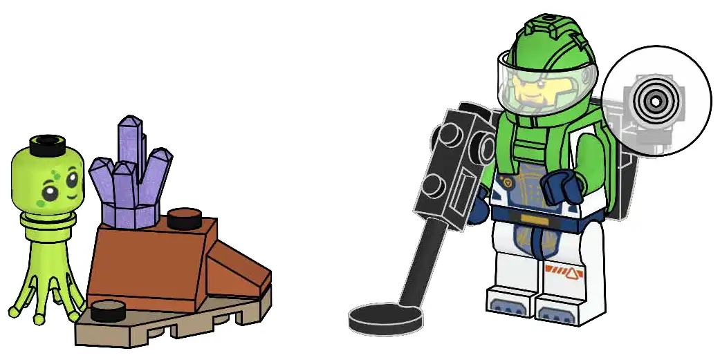 レゴ 952511-1 Astronaut with Alien and Crystal シティ