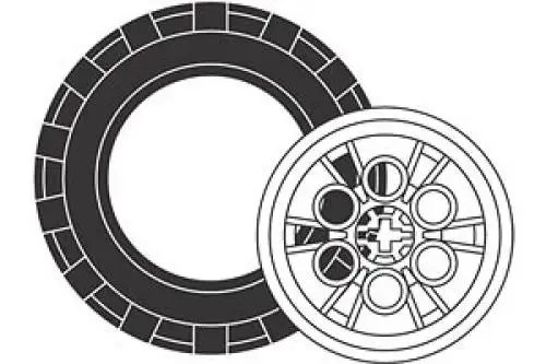 レゴ 970021-1 Red Rover Tires and Hubs (4 tires 4 hubs) サービスパック