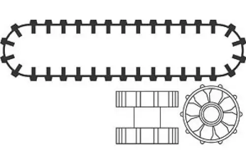 レゴ 970040-1 Caterpillar Hub and Tread (Set of 2 treads 4 Hubs) サービスパック