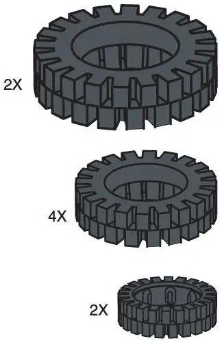 レゴ 970113-1 Tire Pack (Set of 8) サービスパック