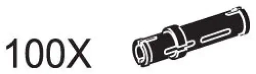 レゴ 970605-1 Long Black Connector Pegs (Pack of 100) テクニック