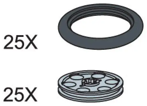 レゴ 970660-1 O-Ring and Pulley Wheels テクニック