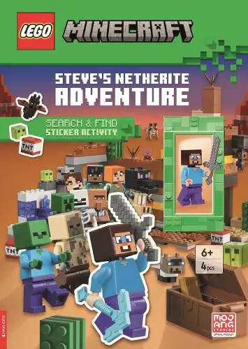 レゴ 9781837250769-1 Minecraft: Steve's Netherite Adventure: Search & Find Sticker Activity アクティビティブック(付録つき)