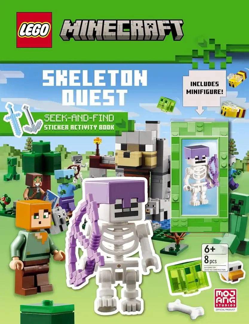 レゴ 9798217119196-1 Minecraft: Skeleton Quest: Seek-and-Find: Sticker Activity Book アクティビティブック(付録つき)