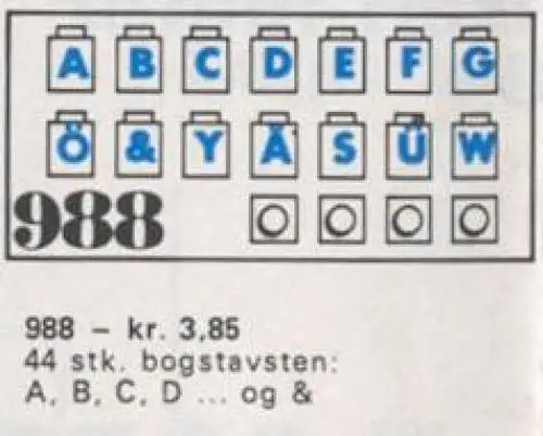 レゴ 988-1 Alphabet Bricks 補足品