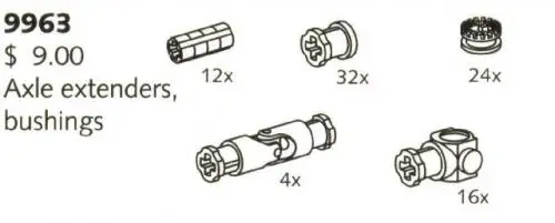 レゴ 9963-1 Axle Extenders and Bushings テクニック