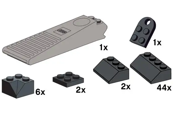 レゴ BAG6-1 Gray Brick Separator with Black Frame Pieces Bulk Bricks