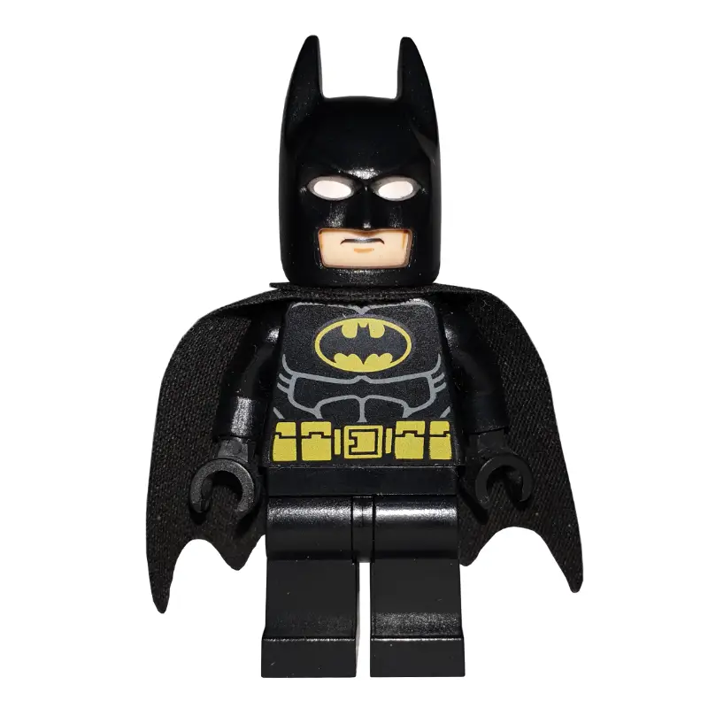 Batman, Black Suit, Black Cape and Cowl, Yellow Batman Logo (56630 Cape) (3626b Head)