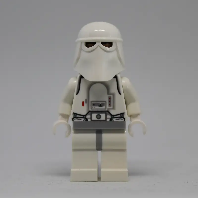 Snowtrooper, Light Bluish Gray Hips, Printed Black Head, White Hands