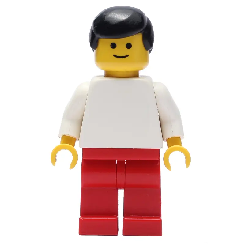 White Torso, Red Legs, Black Hair