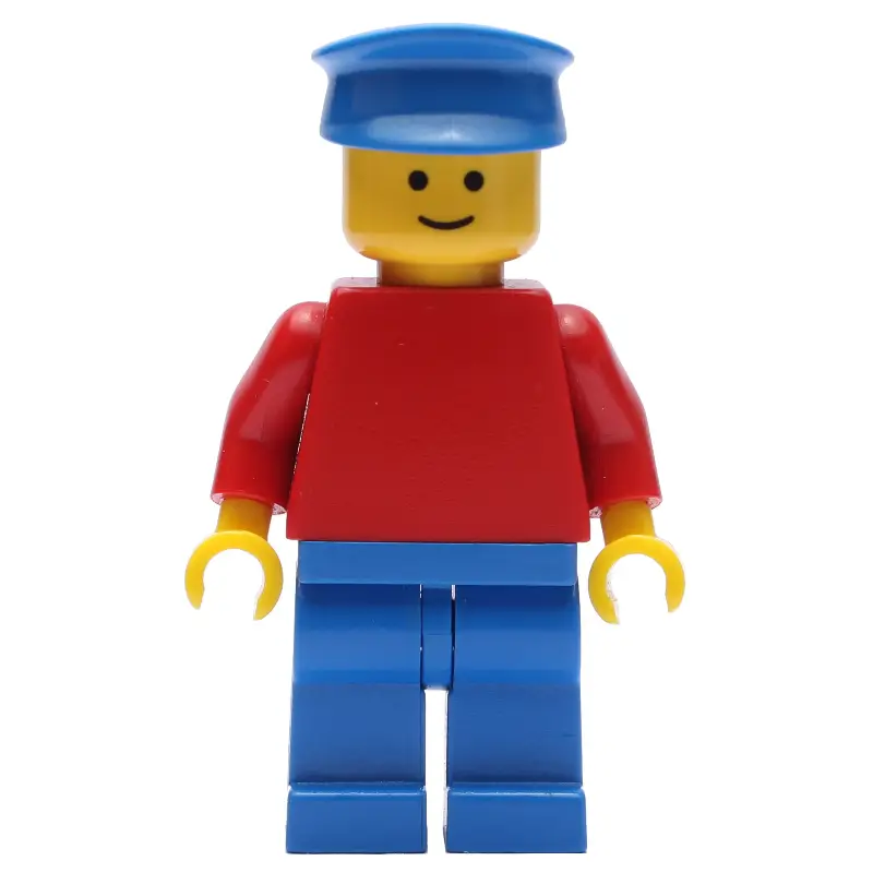 Red Torso, Blue Legs, Blue Cap