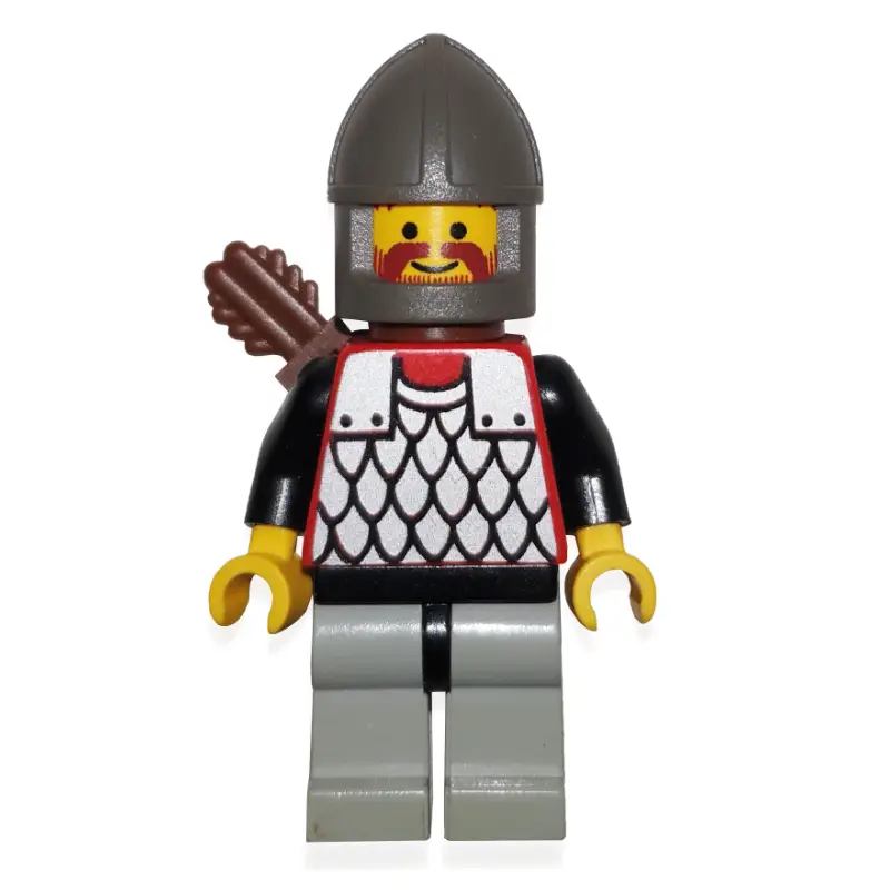 Archer (Scale Mail on Red) - Black Arms, Light Gray Legs