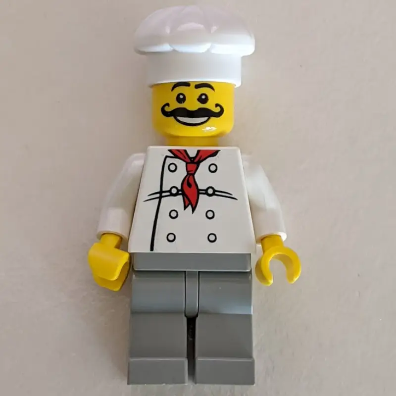 Chef - White Torso, Light Gray Legs