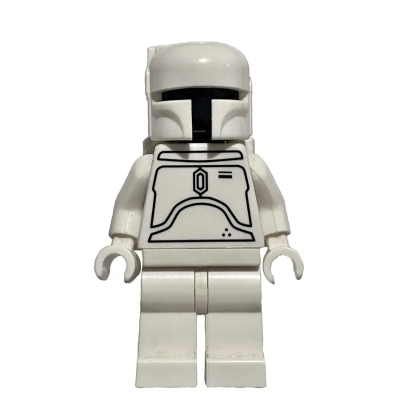 Boba Fett, White Armor, Plain Black Head