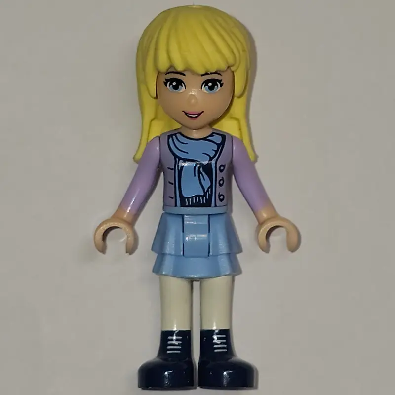 Stephanie - Lavender Jacket, Scarf, Light Aqua Skirt