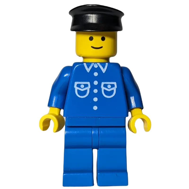 Blue Torso Shirt, Blue Legs, Black Hat