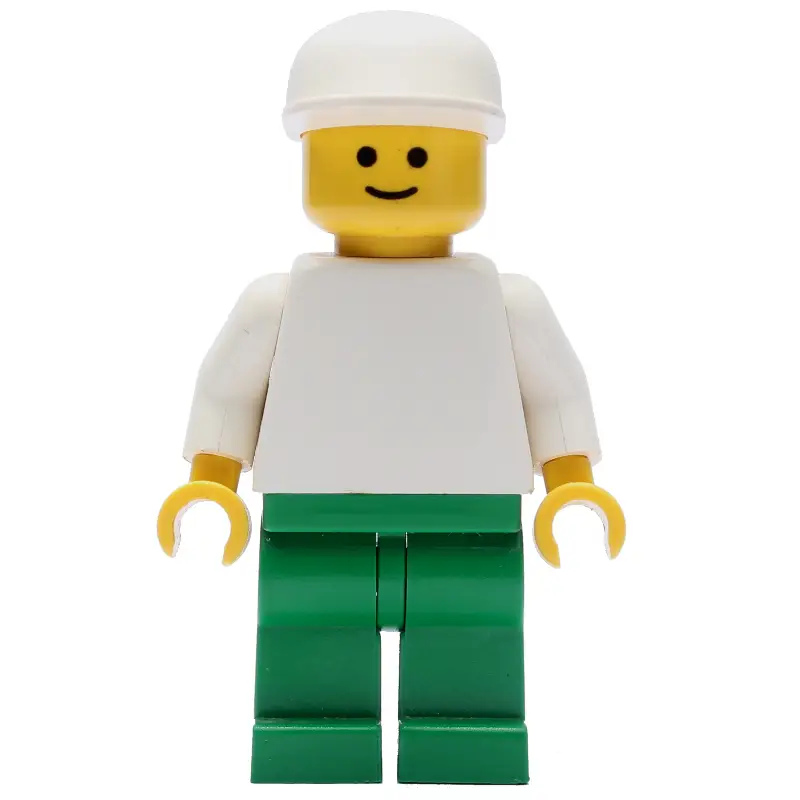 Man, White Torso, Green Legs, White Cap