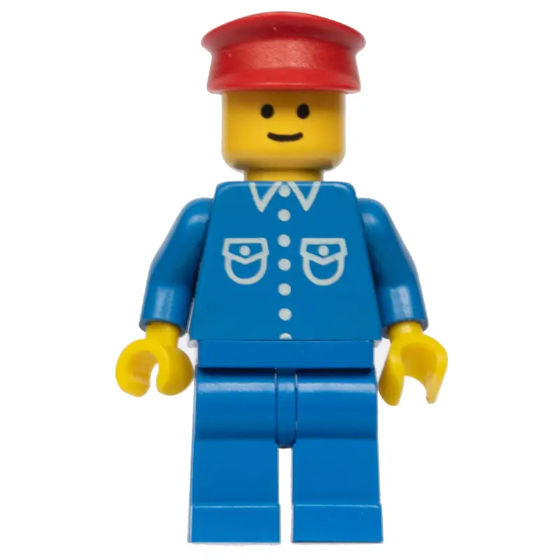 Man - Blue Jacket, Blue Legs, Red Hat