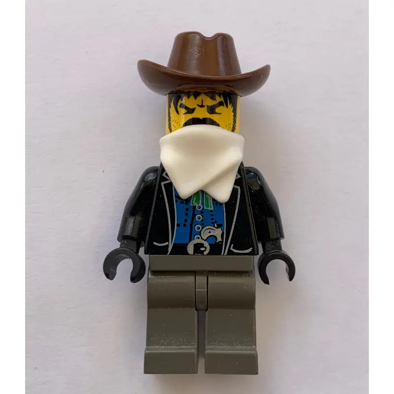 Bandit - Western, Black Jacket, White Handkerchief, Brown Hat