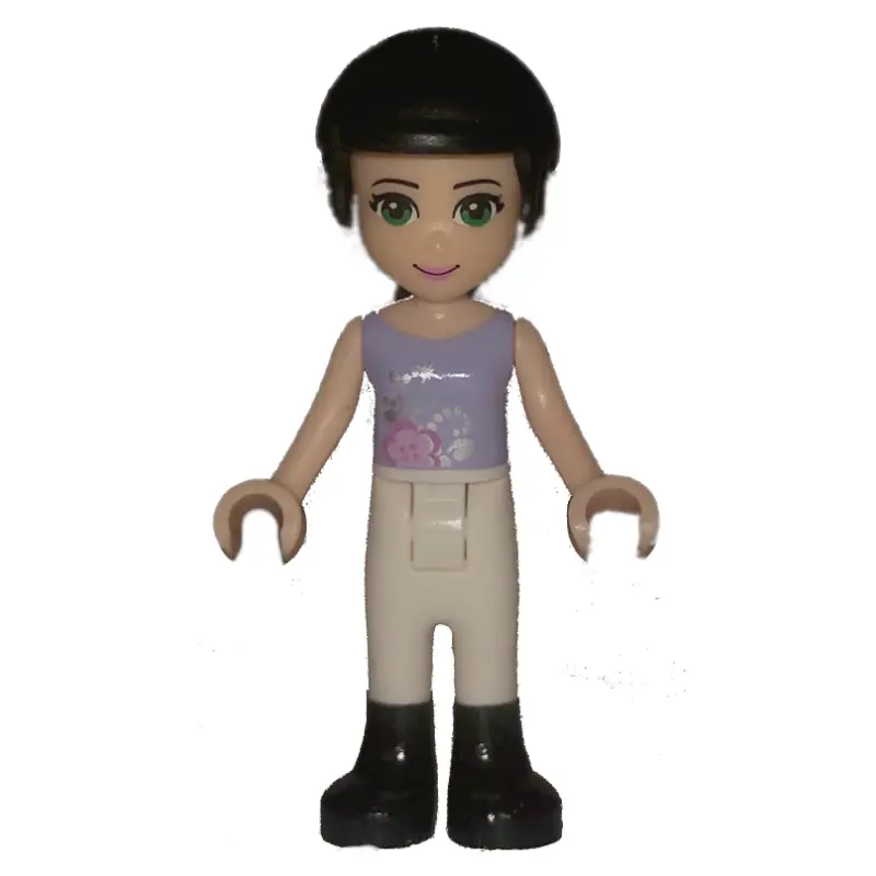 Emma - Lavender Top, White Trousers