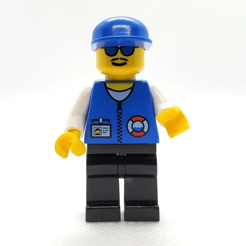 Coast Guard, Blue Jacket with Zipper and ID Badge, Blue Cap, Blue Sunglasses