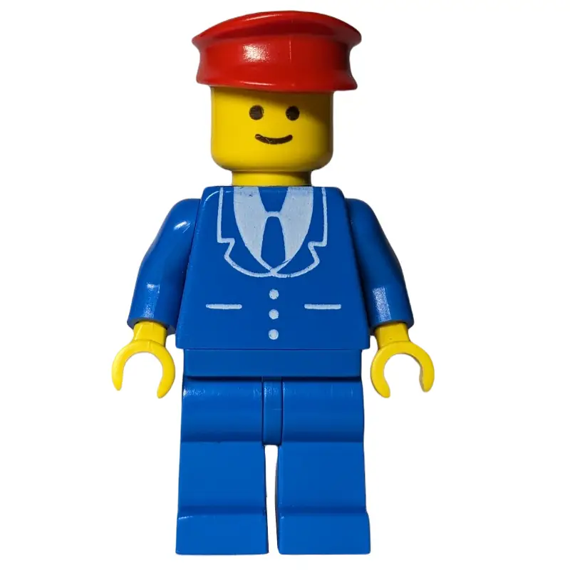 Man - Blue Jacket, Blue Legs, Red Hat
