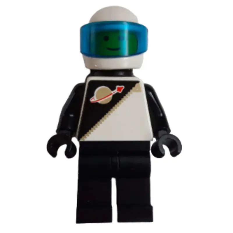Futuron Spaceman, Black with Airtanks and Dark Blue Visor, White Helmet