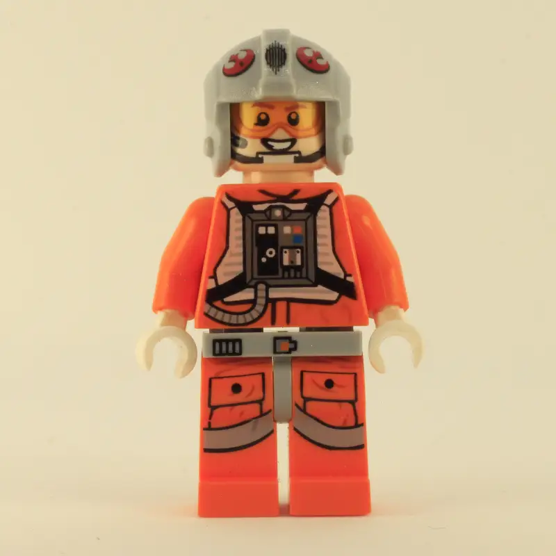 Rebel Pilot Snowspeeder, Orange Flight Suit, Light Bluish Gray Helmet