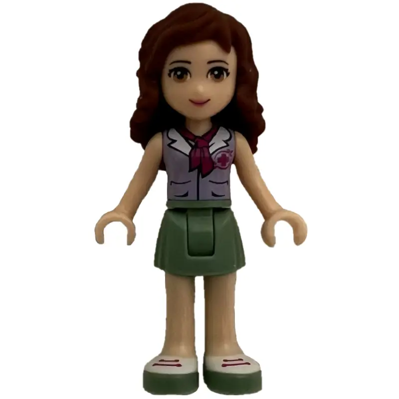 Olivia - Lavender Blouse, Sand Green Skirt