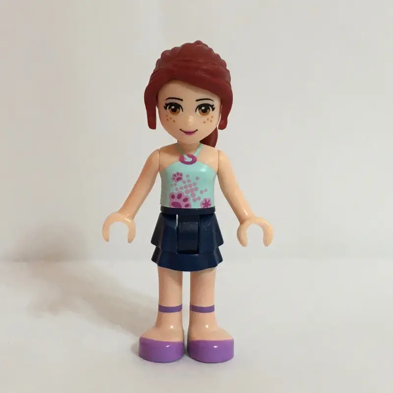 Mia - Light Aqua Top, Dark Blue Skirt