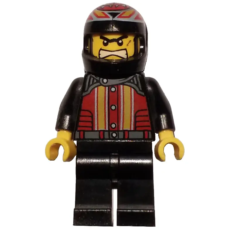 Race Driver, Black Torso, Black Legs, Black Helmet, Crazy Demon