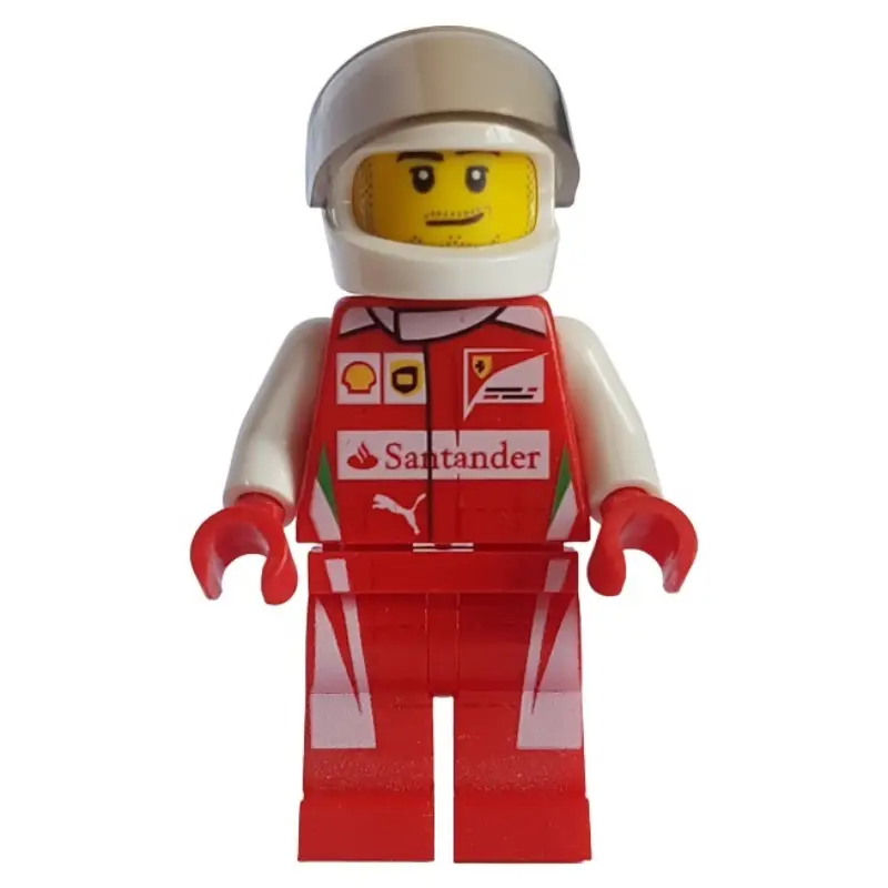 Race Driver, Red Torso, Red Legs, White Helmet, Ferrari 1