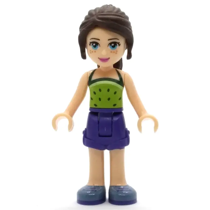 Naomi - Lime Top, Dark Purple Skirt
