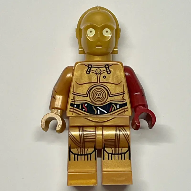 C-3PO, Pearl Gold, Colorful Wires, Printed Legs, Dark Red Left Arm