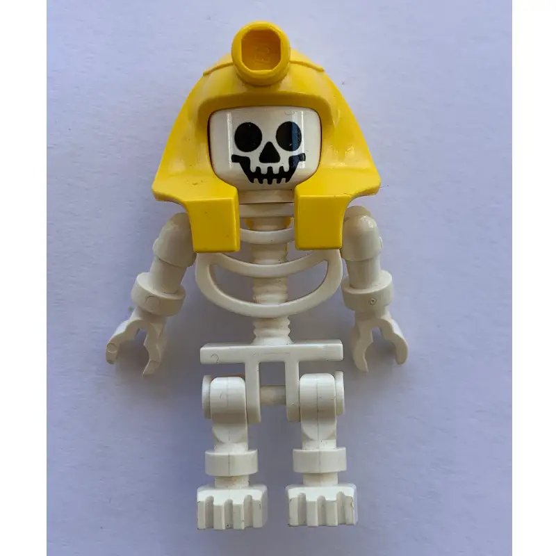Skeleton, Standard Face, Mummy Headdress, Yellow